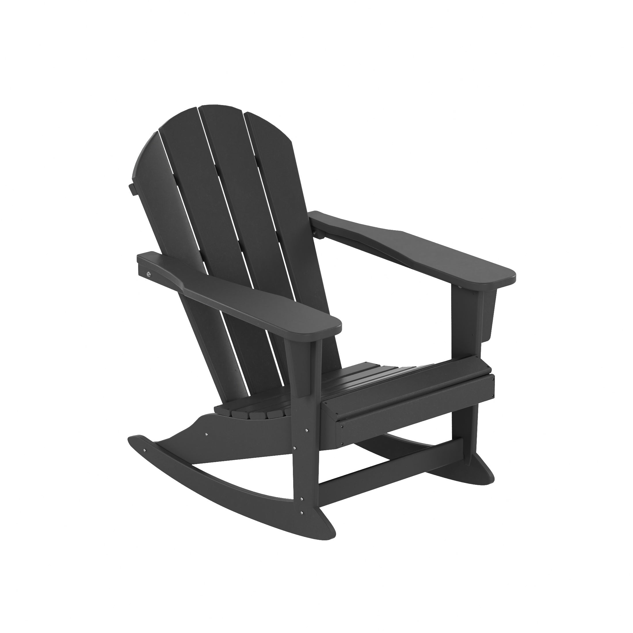  Westin Furniture Classic Porch Outdoor Patio Rocking Adirondack Chair - White - Bonton