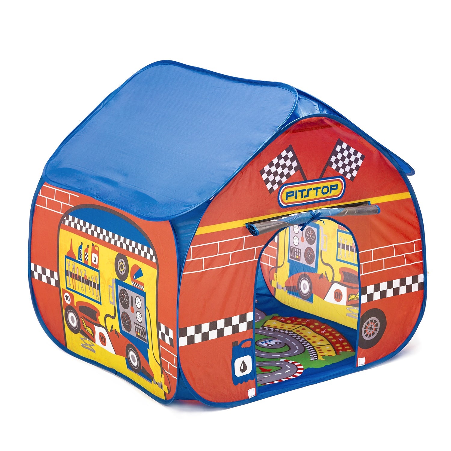  Fun2Give Fun2Give Pop-it-Up Pit Stop Tent with Race Mat - Multi - Bonton