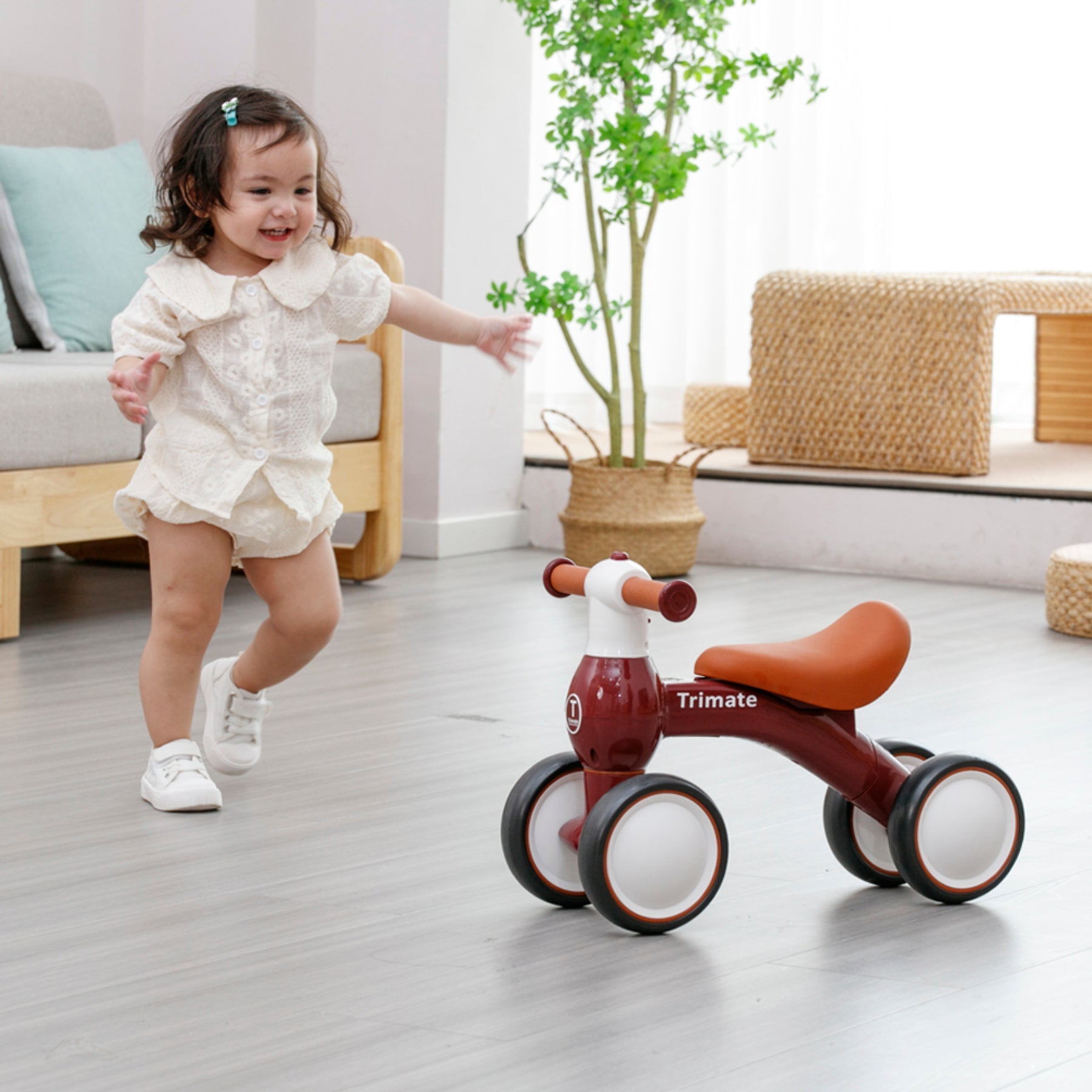  Trimate Trimate Baby Walker Balance Bike in Wine Red - Red - Bonton