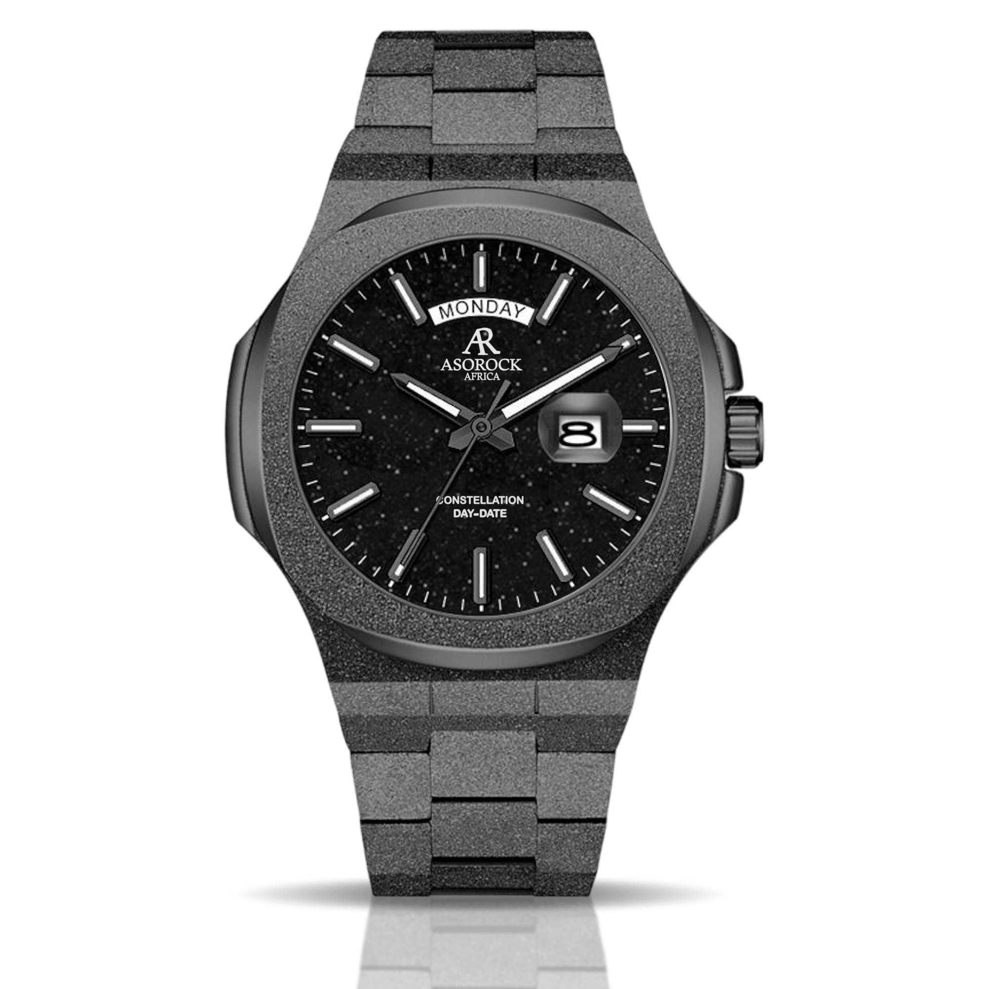  All Black frosted stardust Constellation Day-Date by ASOROCK WATCHES - Default Title - Bonton