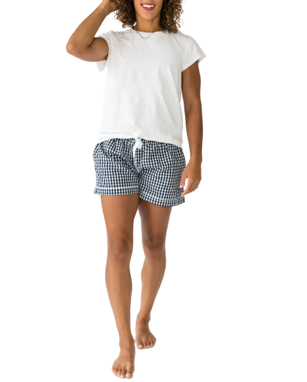 Rosa Navy Gingham Womenâ€™s Shorts