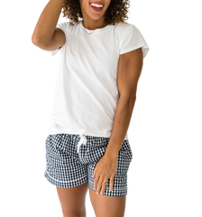 Rosa Navy Gingham Womenâ€™s Shorts