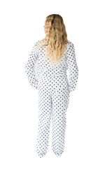 Myra Classic Dots Women's Long Sleeve Shirt & Pajama Set