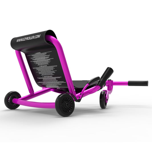 EzyRoller: Classic - Pink - Ride-On Scooter, Cambering Motion, Pedal Free Cart, Hand Brakes, Extendable Frame, 154lb Capacity, Kids Ages 4+-Multi-One Size-2