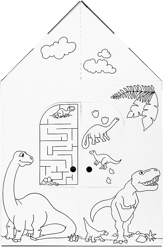 Easy Playhouse Dinosaur House- Decorate & Personalize