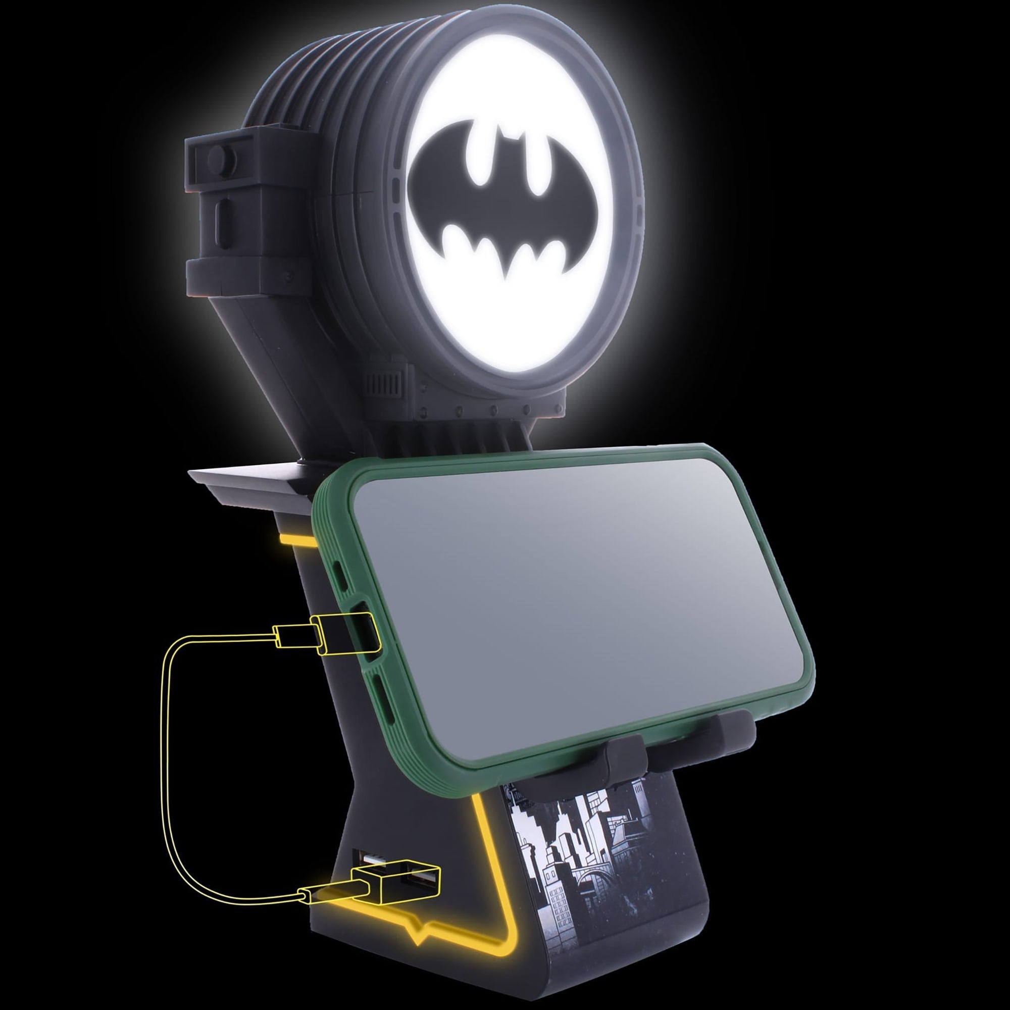  Exquisite Gaming LED IKONS: DC Batman Bat Signal Phone & Controller Holder - Multi - Bonton