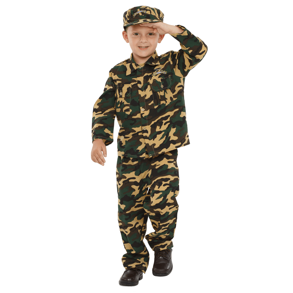  Dress Up America Army Dress Up Costume - Kids by Dress Up America - Large (12-14) - Bonton