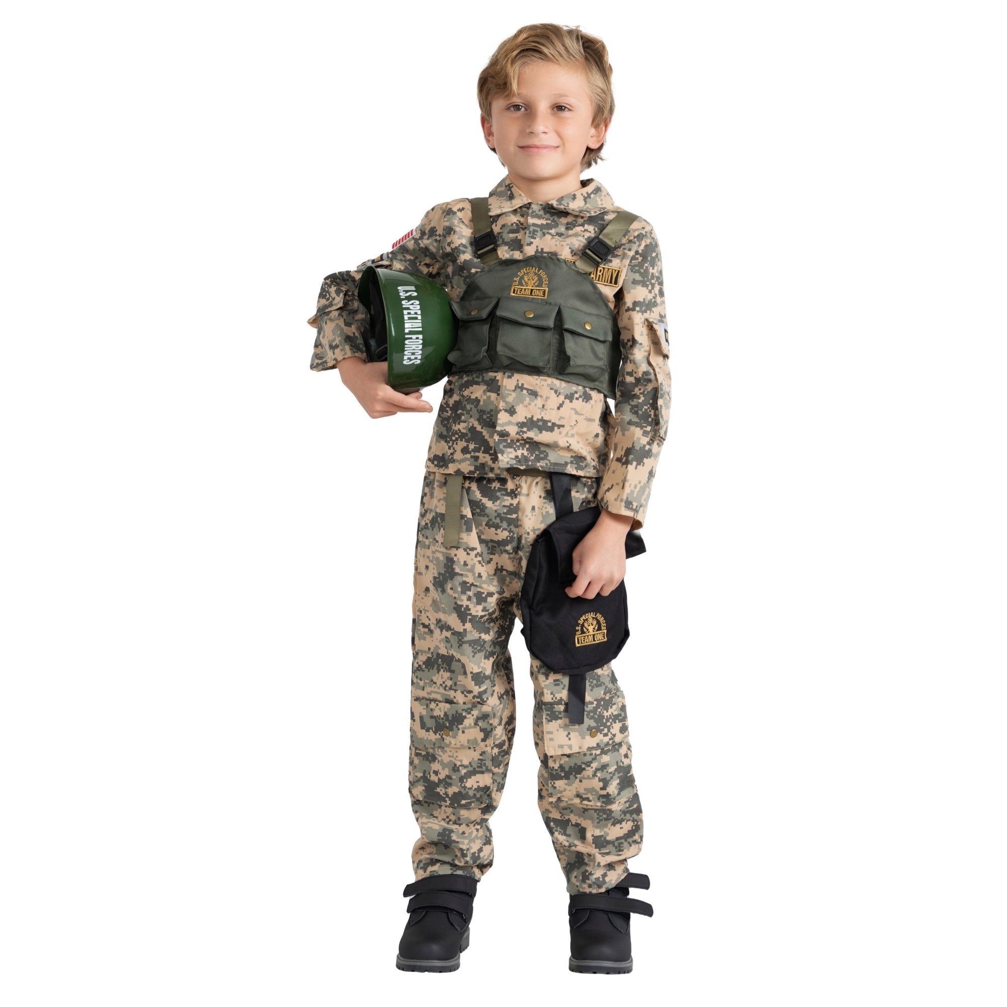  Dress Up America Army Soldier Costume - Kids by Dress Up America - Large (12-14) - Bonton