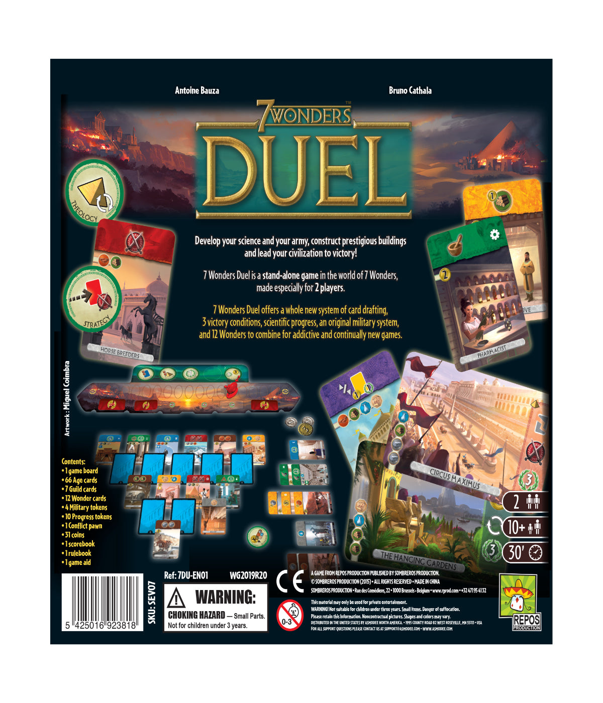  7 Wonders Duel Board Game Multi - Multi - Bonton