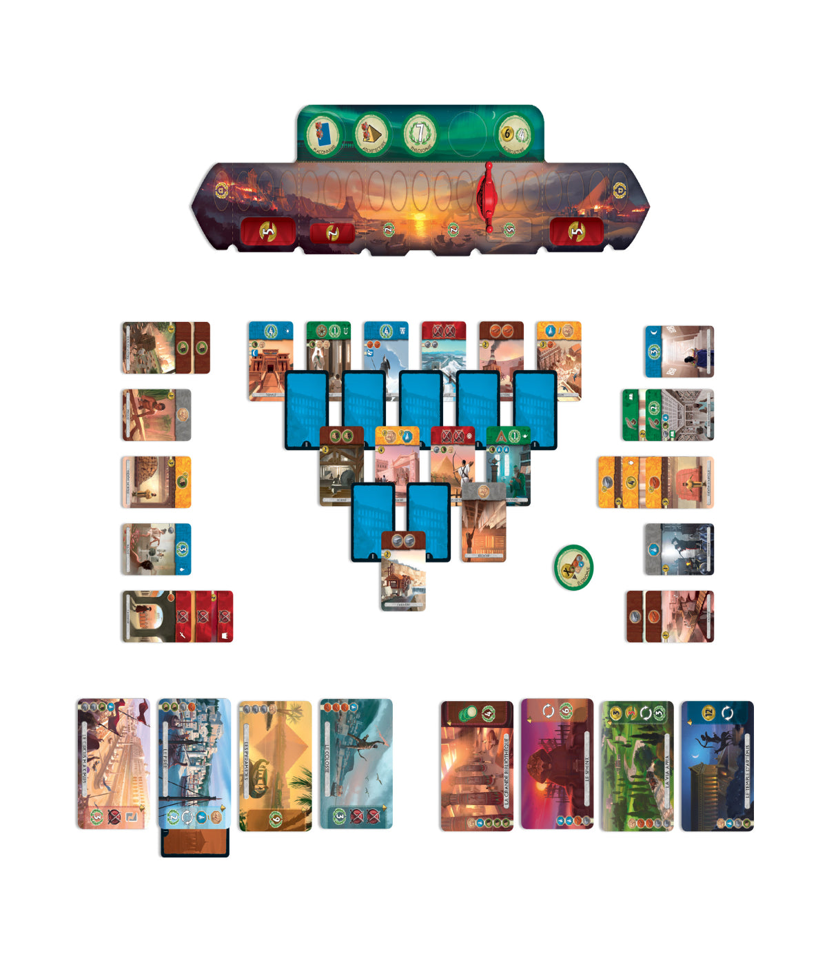  7 Wonders Duel Board Game Multi - Multi - Bonton