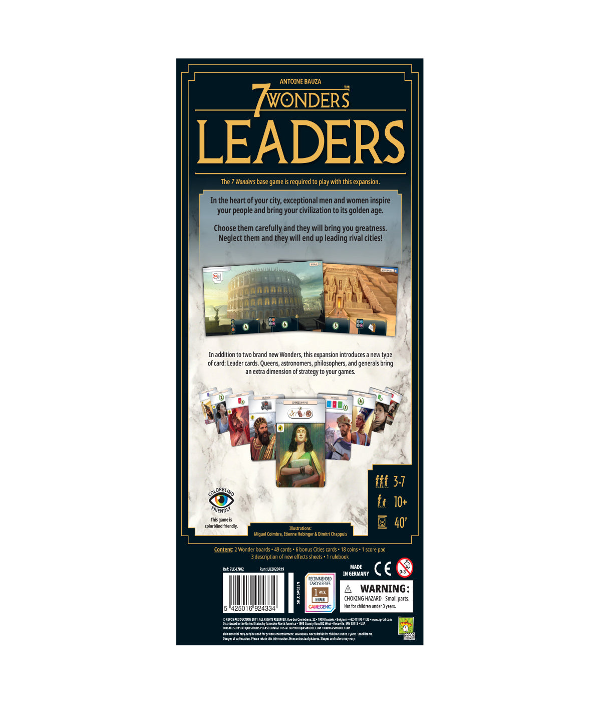  7 Wonders: Leaders Expansion (New Edition) Multi - Multi - Bonton