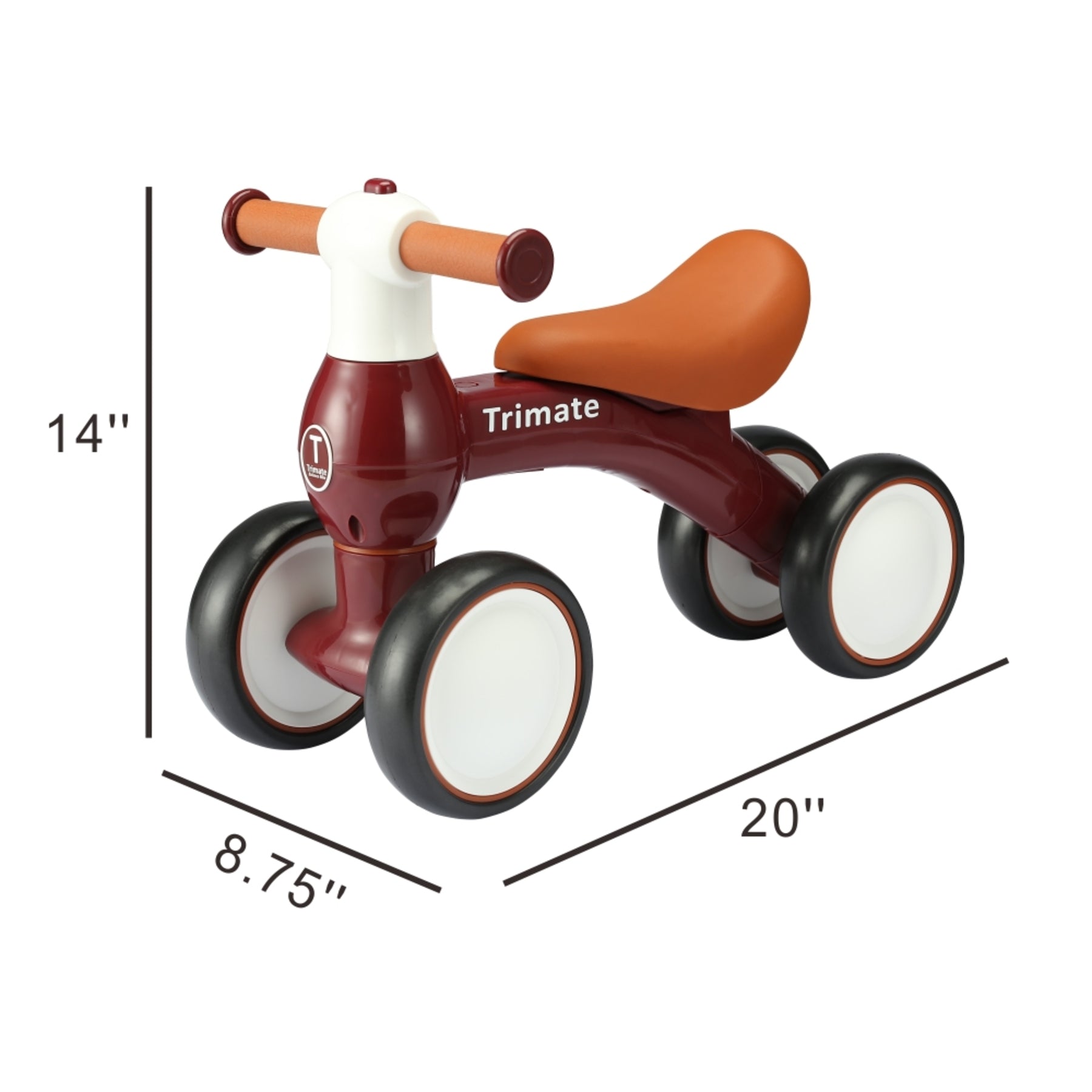  Trimate Trimate Baby Walker Balance Bike in Wine Red - Red - Bonton