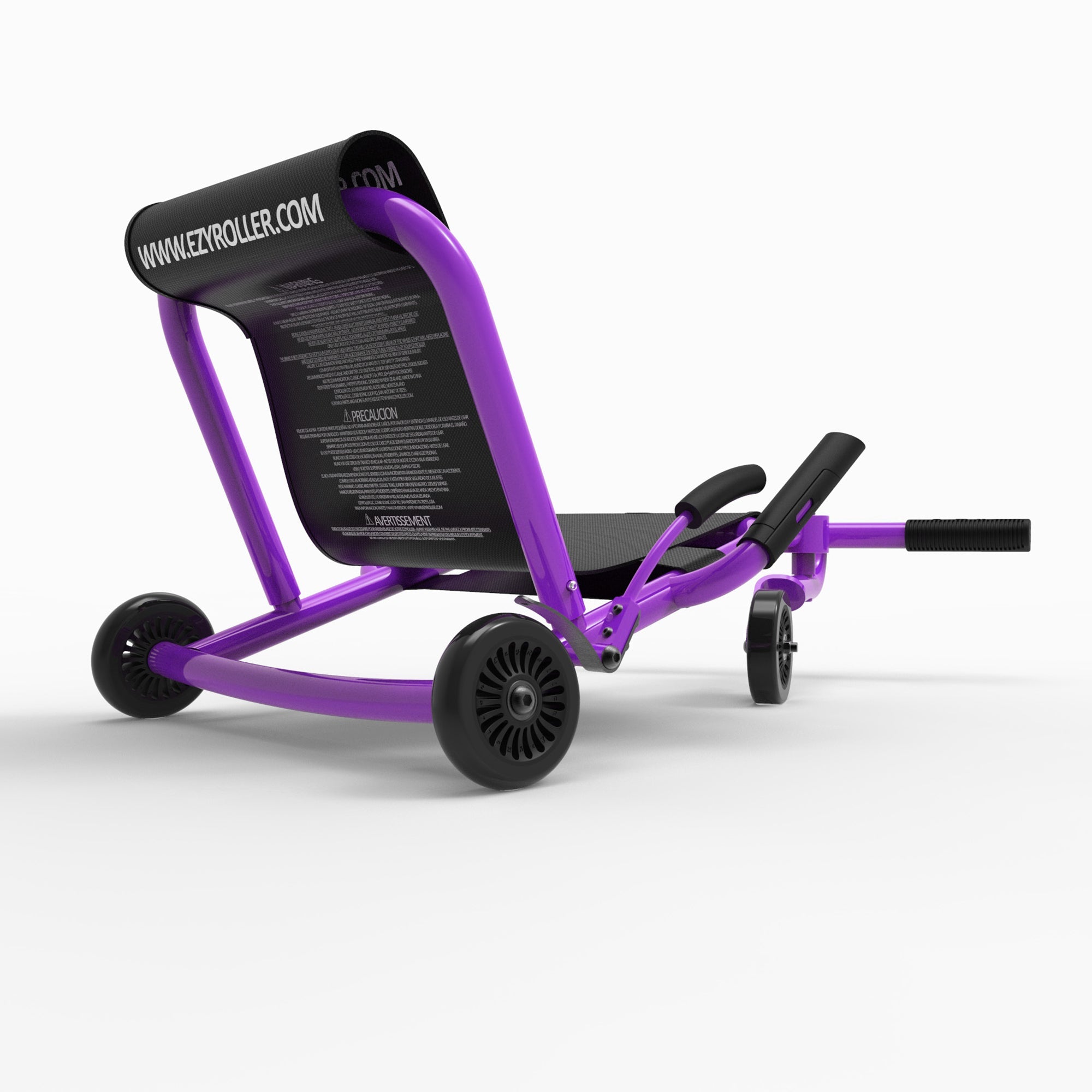  Ezyroller EzyRoller: Classic - Purple - Ride-On Scooter, Cambering Motion, Pedal Free Cart, Hand Brakes, Extendable Frame, 154lb Capacity, Kids Ages 4+ - Multi - Bonton