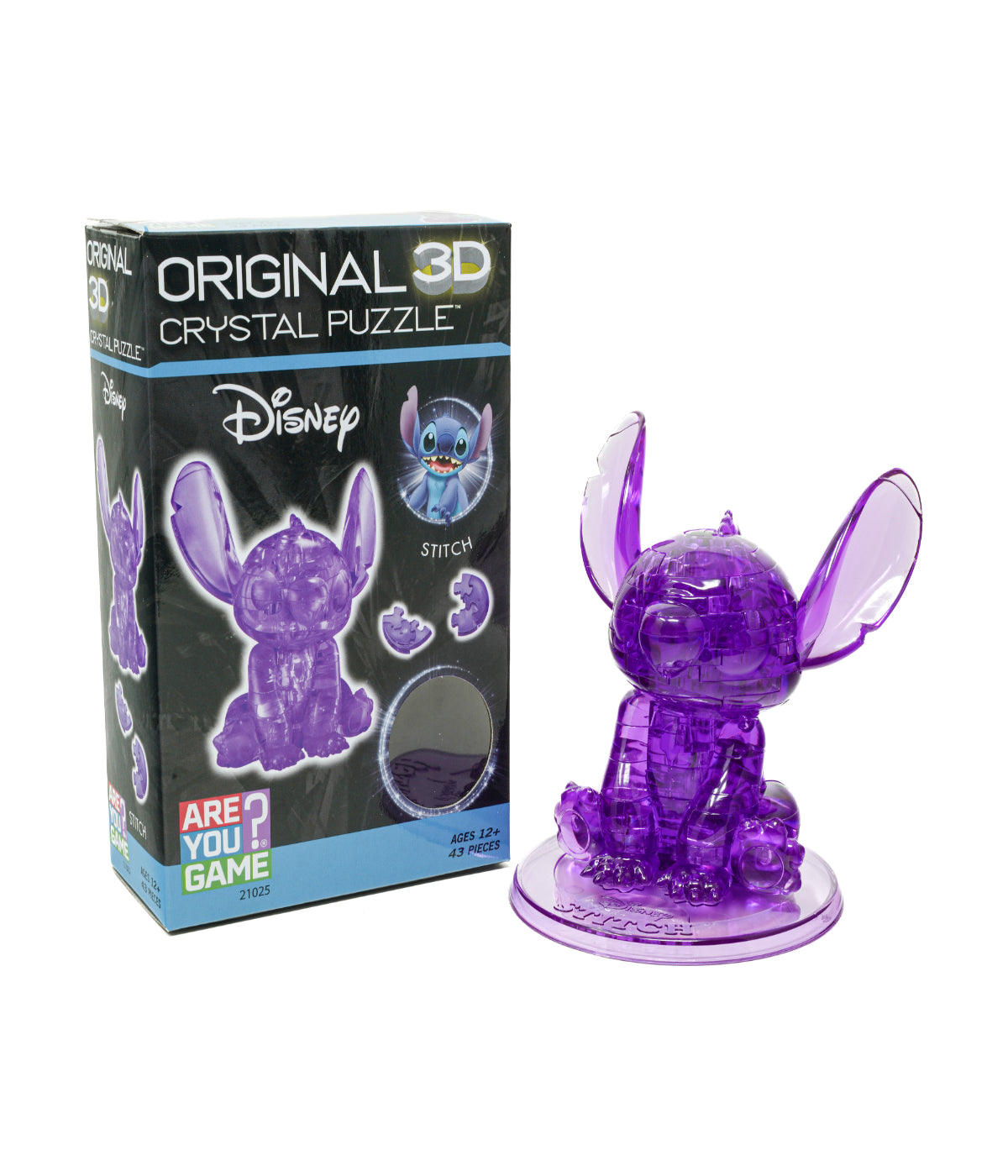  3D Crystal Puzzle - Disney Stitch: 43 Pcs Purple - Purple - Bonton