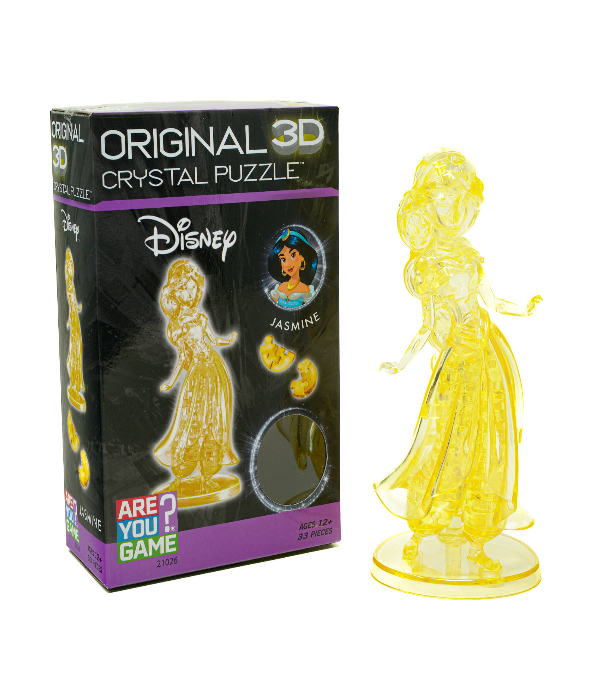  3D Crystal Puzzle - Disney Jasmine: 33 Pcs Yellow - Yellow - Bonton