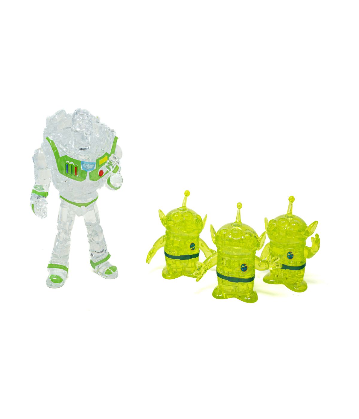  3D Crystal Puzzle - Disney Buzz and Aliens: 95 Pcs Multi - Multi - Bonton