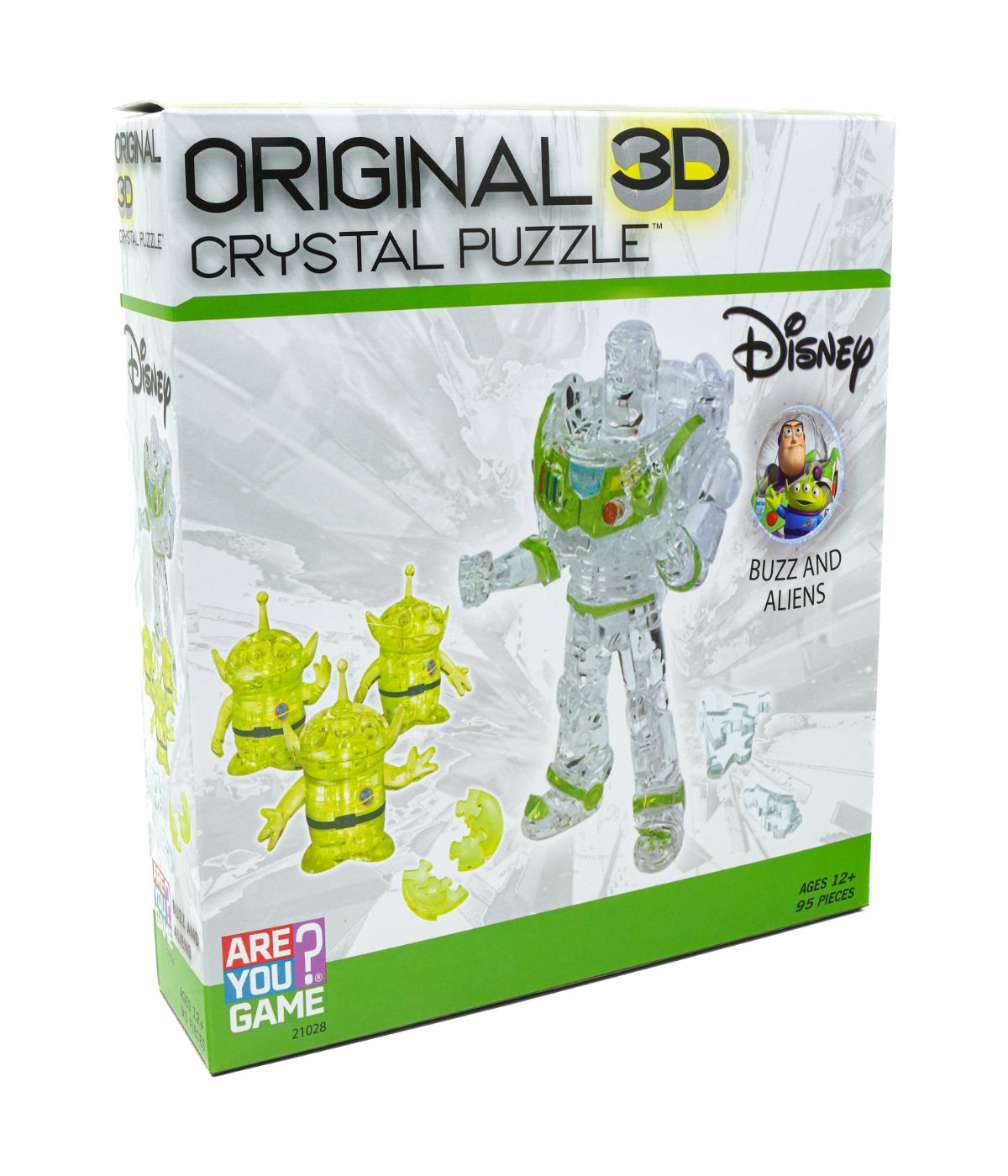  3D Crystal Puzzle - Disney Buzz and Aliens: 95 Pcs Multi - Multi - Bonton