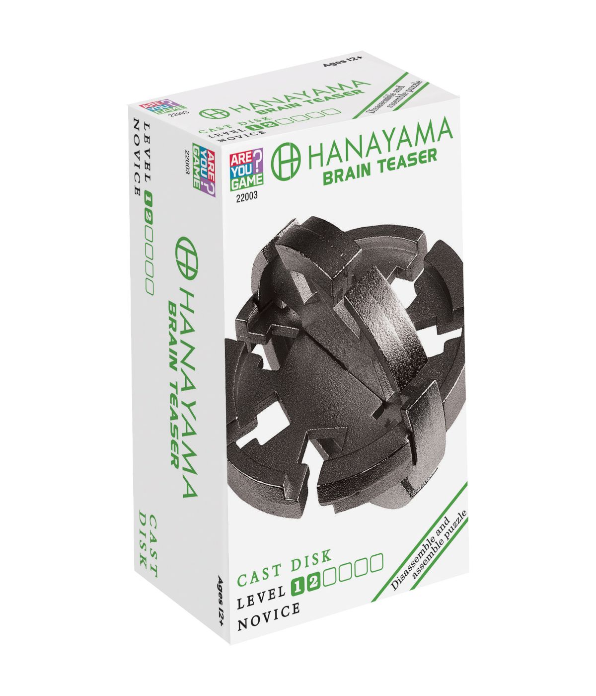  Hanayama Level 2 Cast Puzzle - Disk Multi - Multi - Bonton