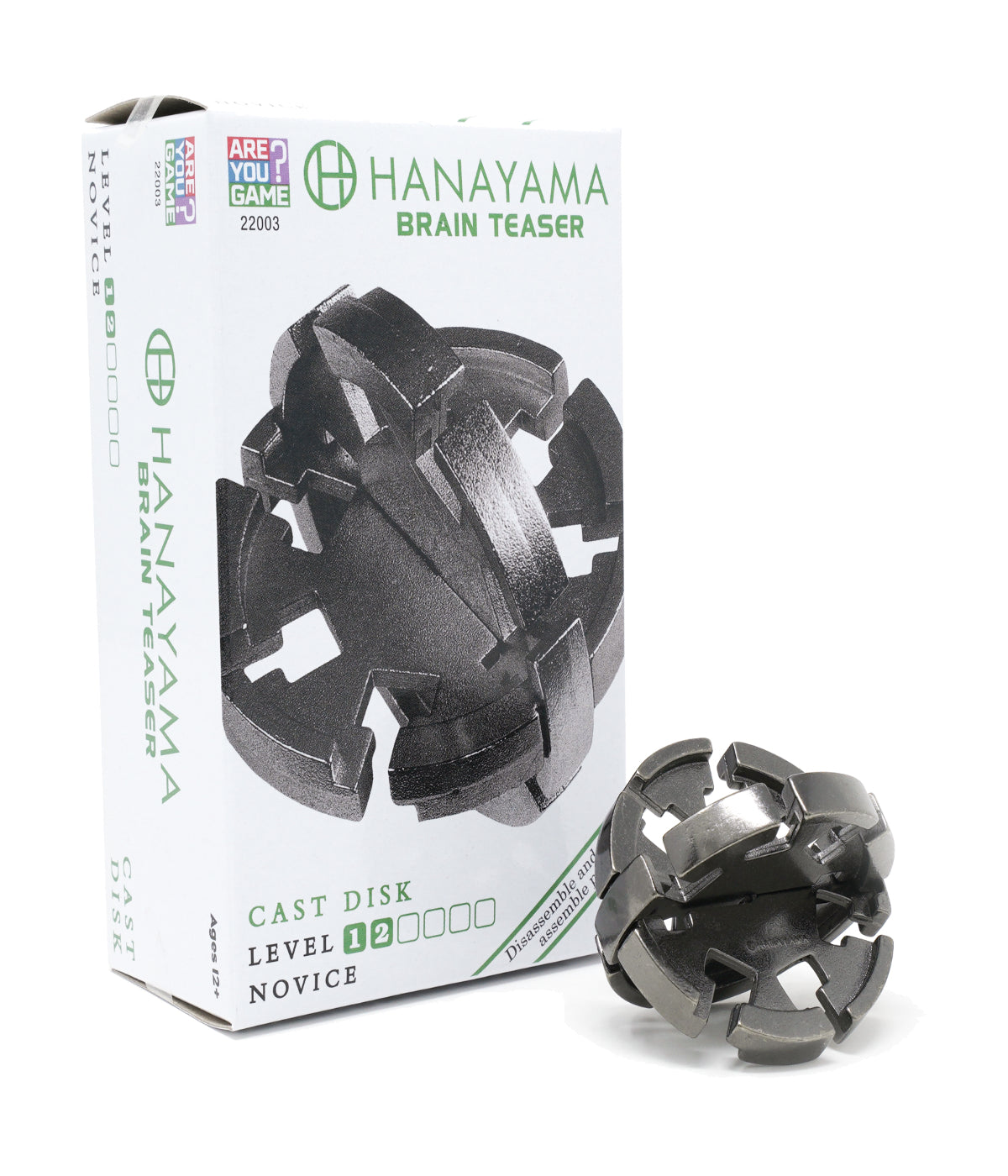  Hanayama Level 2 Cast Puzzle - Disk Multi - Multi - Bonton