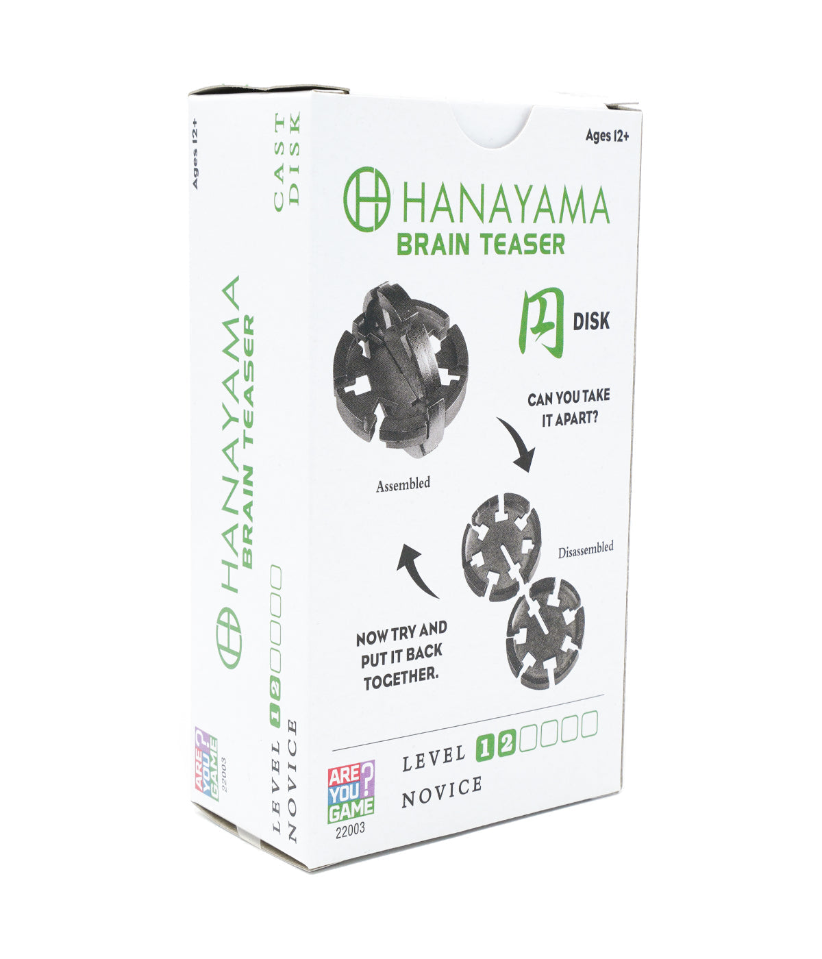  Hanayama Level 2 Cast Puzzle - Disk Multi - Multi - Bonton