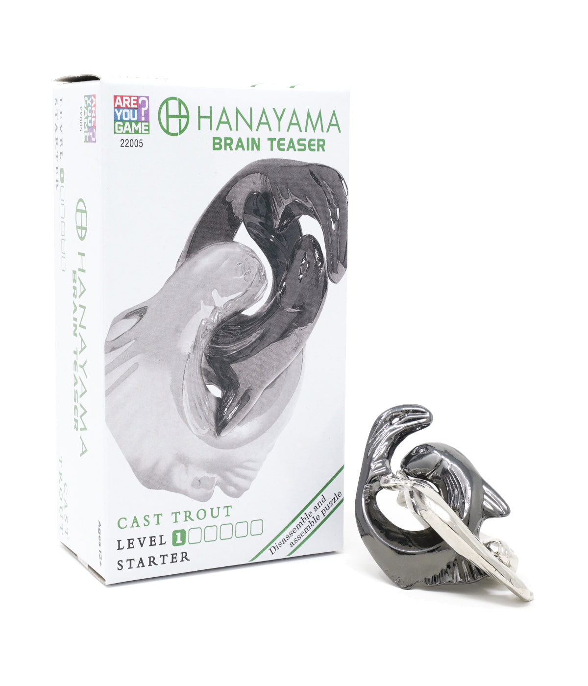  Hanayama Level 1 Cast Puzzle - Trout Multi - Multi - Bonton