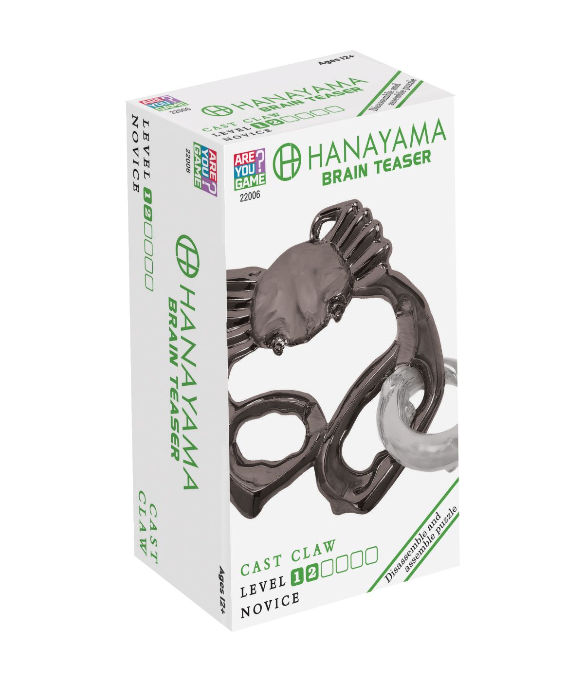  Hanayama Level 2 Cast Puzzle - Claw Multi - Multi - Bonton