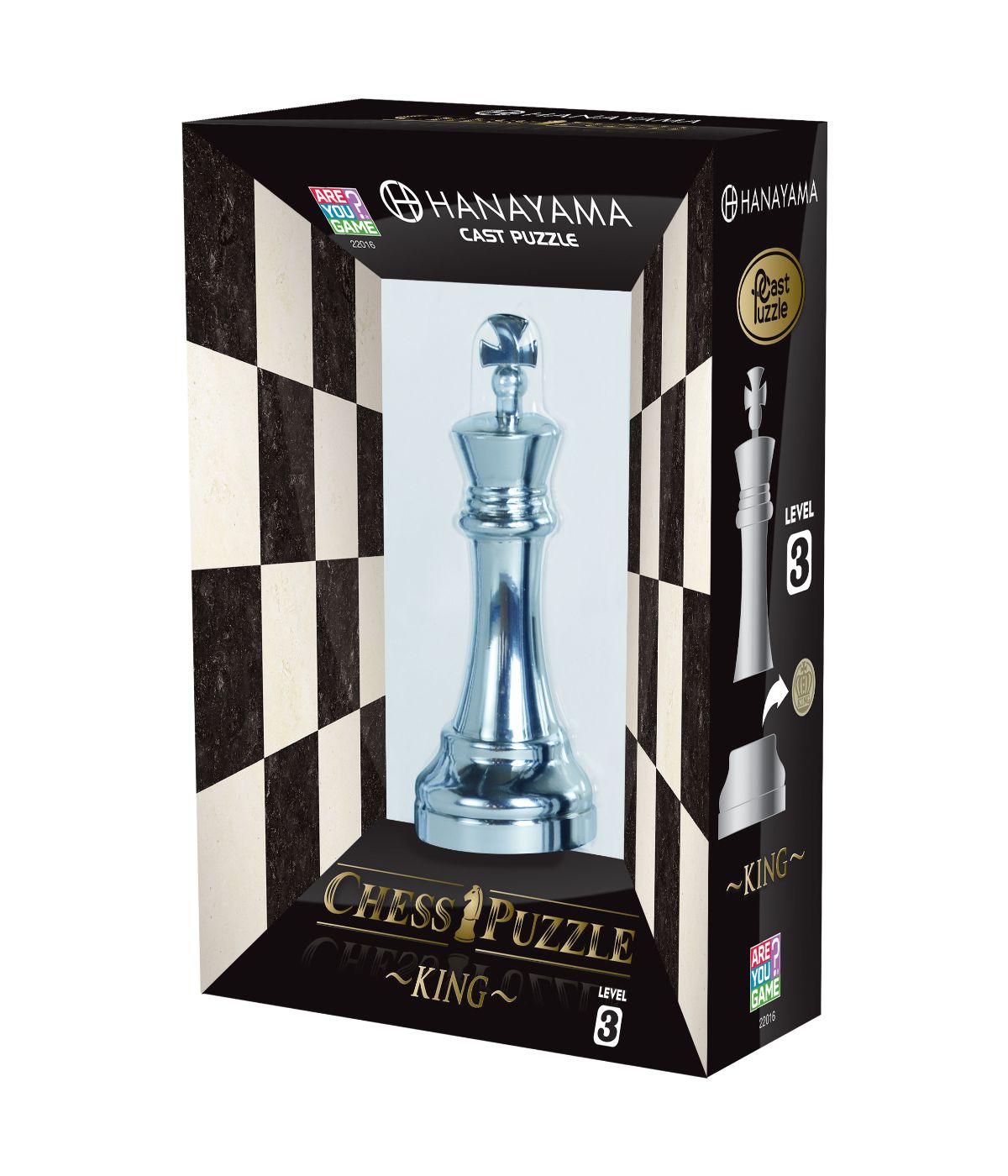  Hanayama Level 3 Cast Chess Puzzle - King Multi - Multi - Bonton