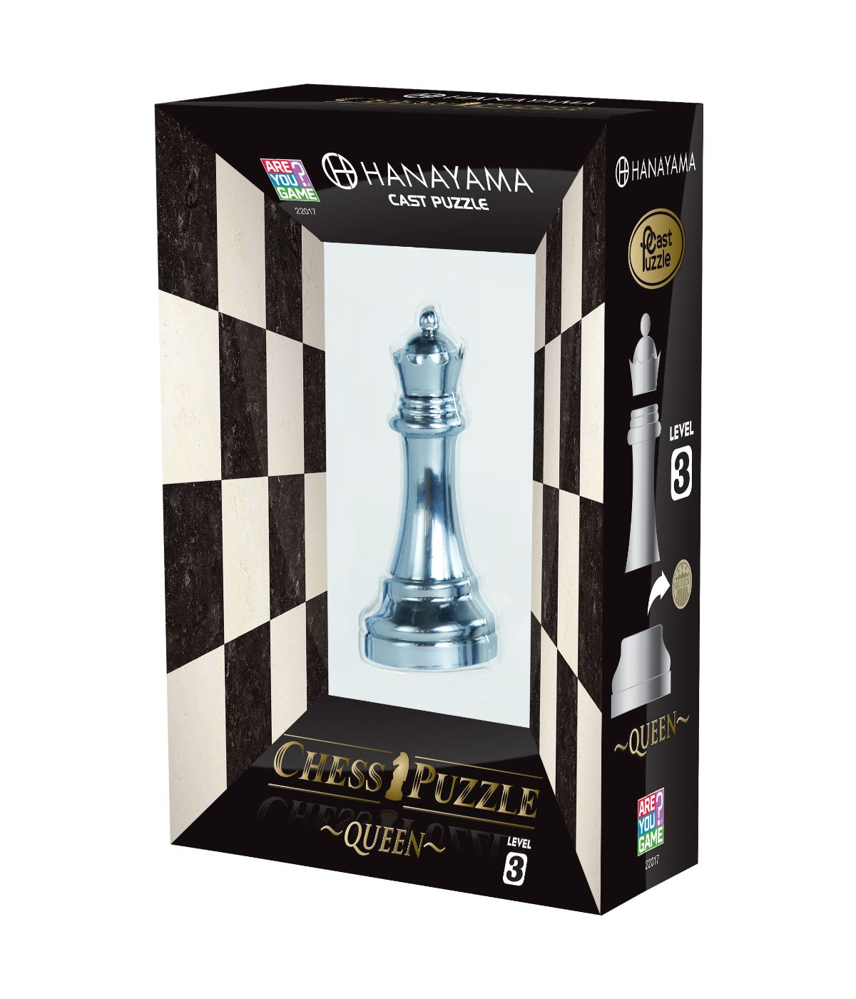  Hanayama Level 3 Cast Chess Puzzle - Queen Multi - Multi - Bonton