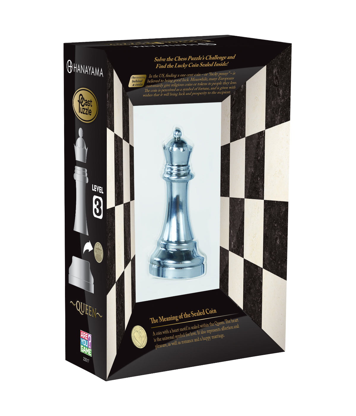  Hanayama Level 3 Cast Chess Puzzle - Queen Multi - Multi - Bonton