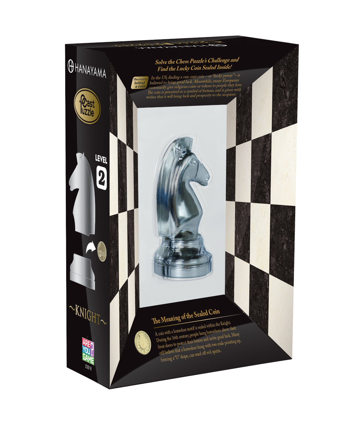  Hanayama Level 2 Cast Chess Puzzle - Knight Multi - Multi - Bonton