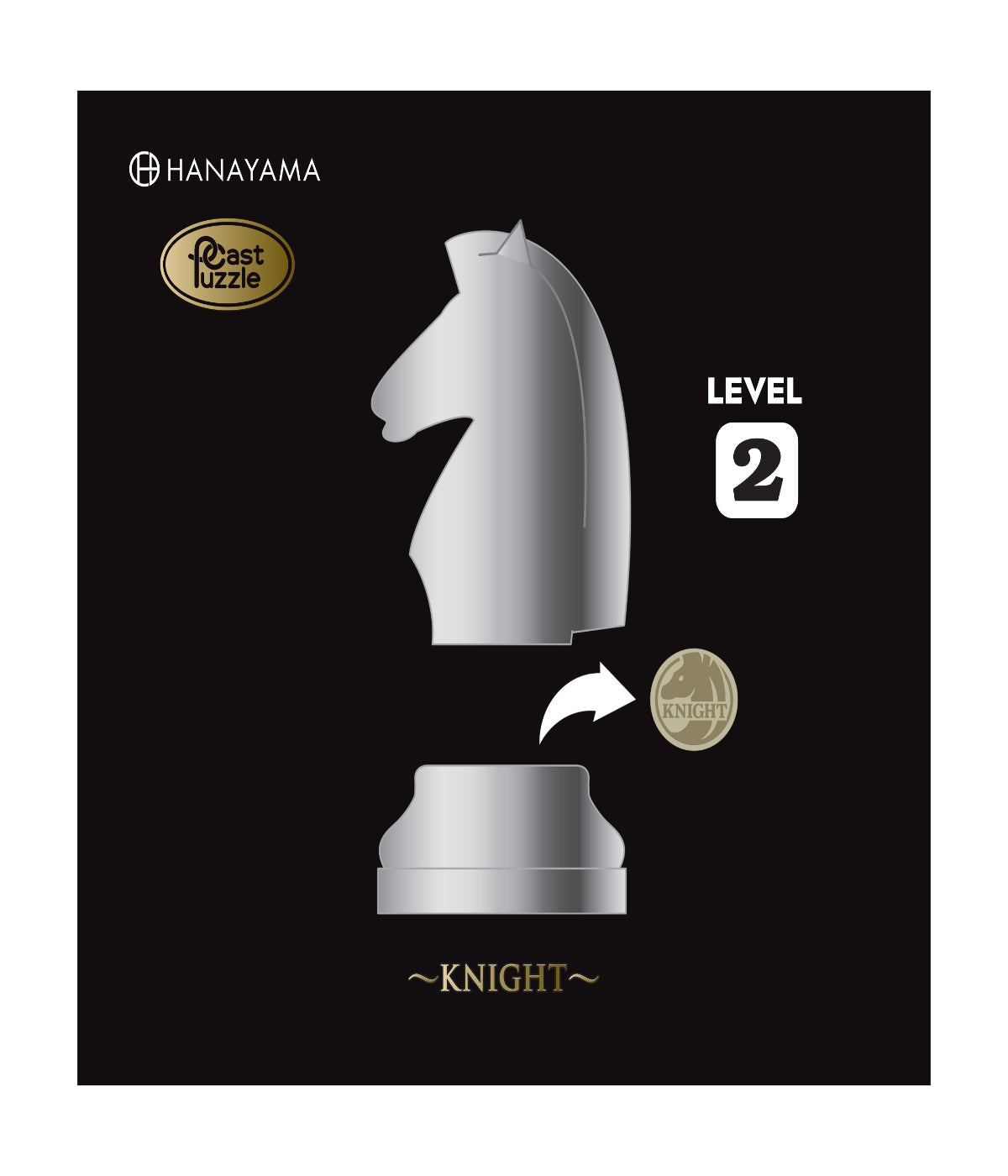  Hanayama Level 2 Cast Chess Puzzle - Knight Multi - Multi - Bonton