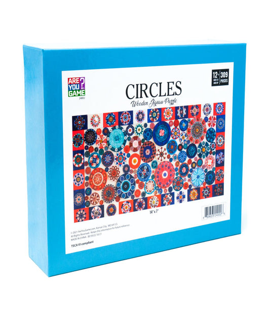 Wooden Jigsaw Puzzle - Circles: 309 Pcs Multi