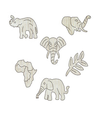 Wooden Jigsaw Puzzle Set - Elephant & Sprung: 406 Pcs Multi