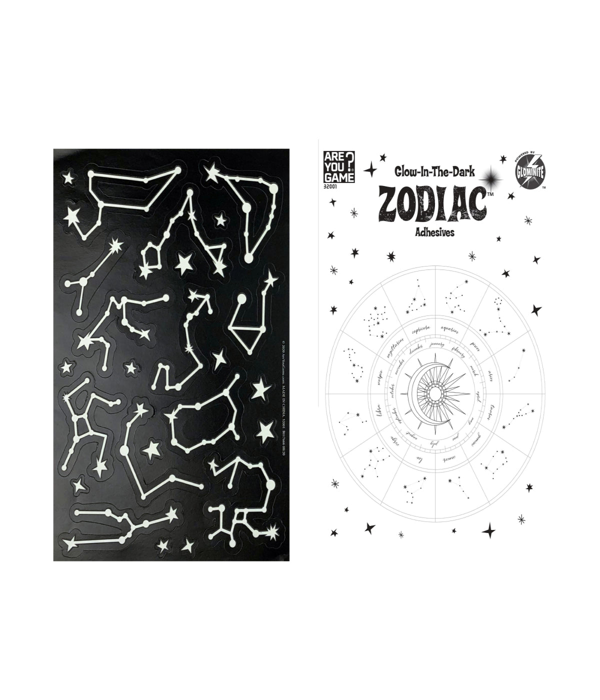  Glow-in-the-Dark Zodiac Adhesives Multi - Multi - Bonton