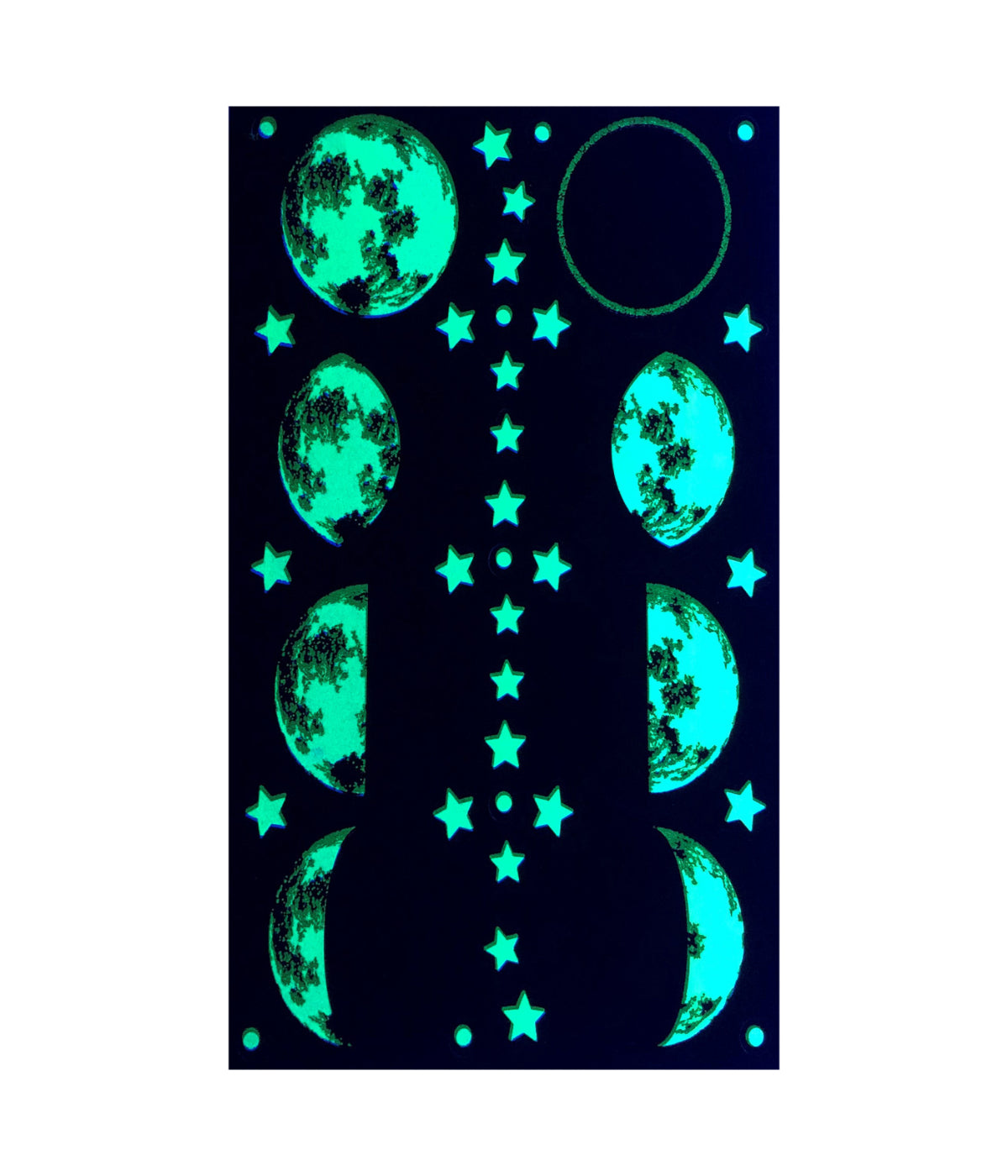  Glow-in-the-Dark Phases of the Moon Adhesives Multi - Multi - Bonton