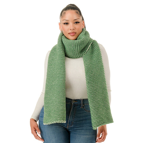 Knit Two Tone Scarf