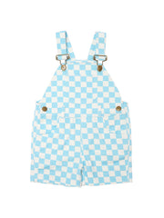 Checkerboard Overall Shorts