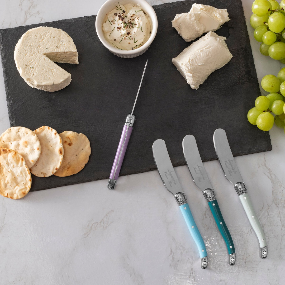  French Home French Home 7-Piece Laguiole Cheese Knives and Spreaders - Plum Rose - Default Title - Bonton