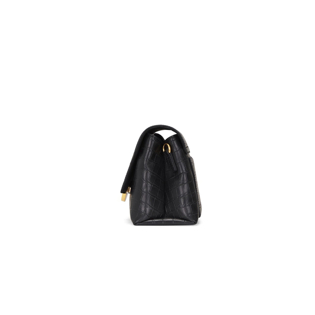  Oryany Lottie Flap Croco Crossbody - Black - Bonton