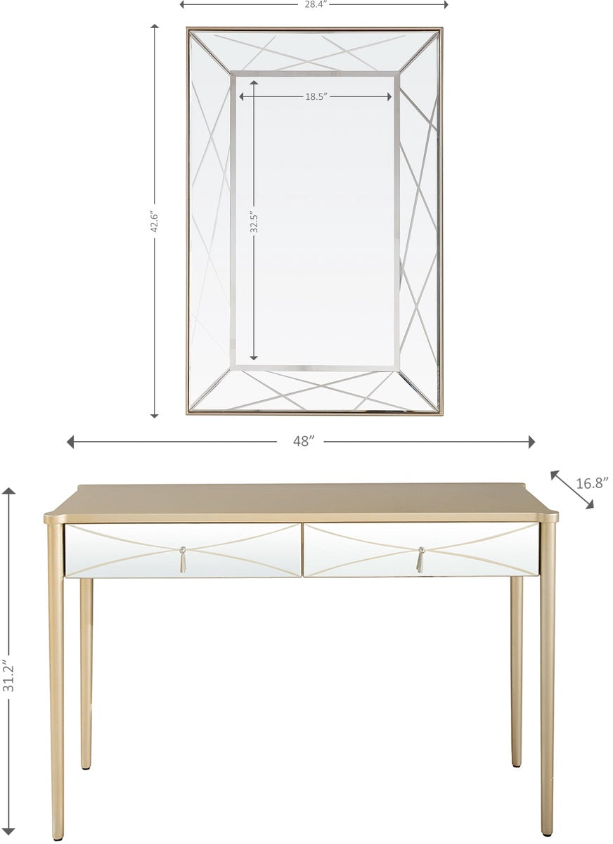  Insley Wall Mirror and Console - Mirror - Bonton