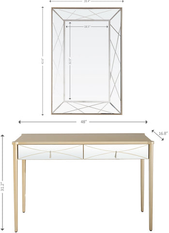 Insley Wall Mirror and Console