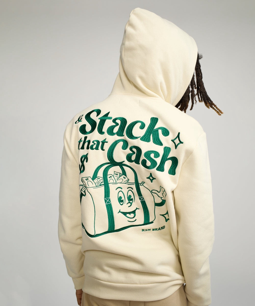  Reason Clothing Secure the Bag Heavy Weight Embroidered Hoodie - Bone - BONE - Bonton