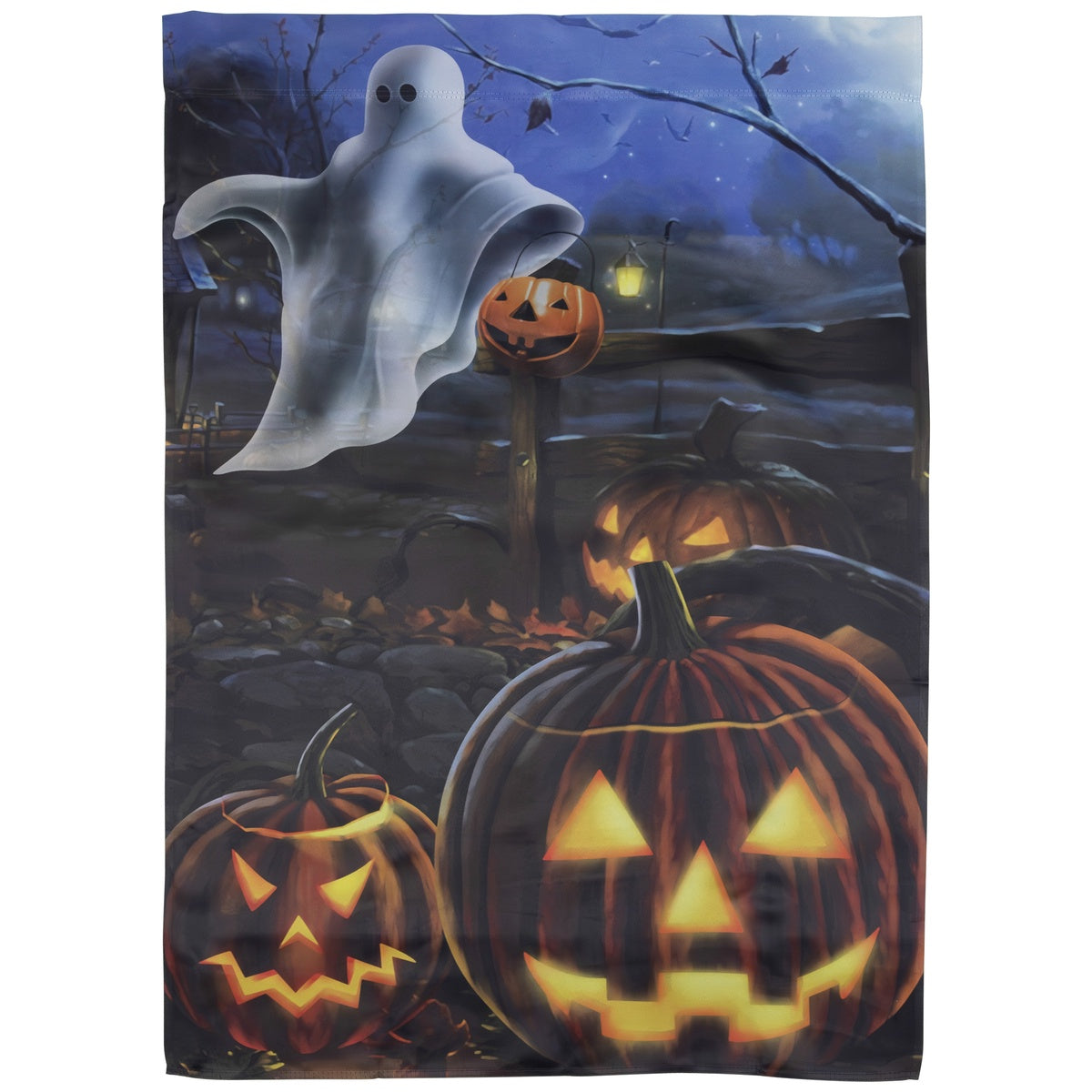  Northlight Pumpkins and Ghost Spooky Halloween Outdoor House Flag 28