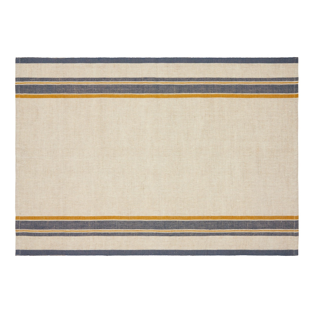  Caravan Antibes Natural Tea Towels, Set of 2 - Blue - Bonton