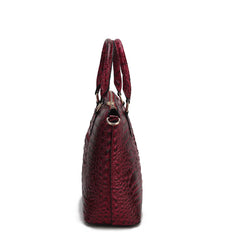 Liora Croc Embossed Tote Bag and Set