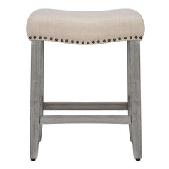 24" Upholstered Saddle Seat Single Counter Stool