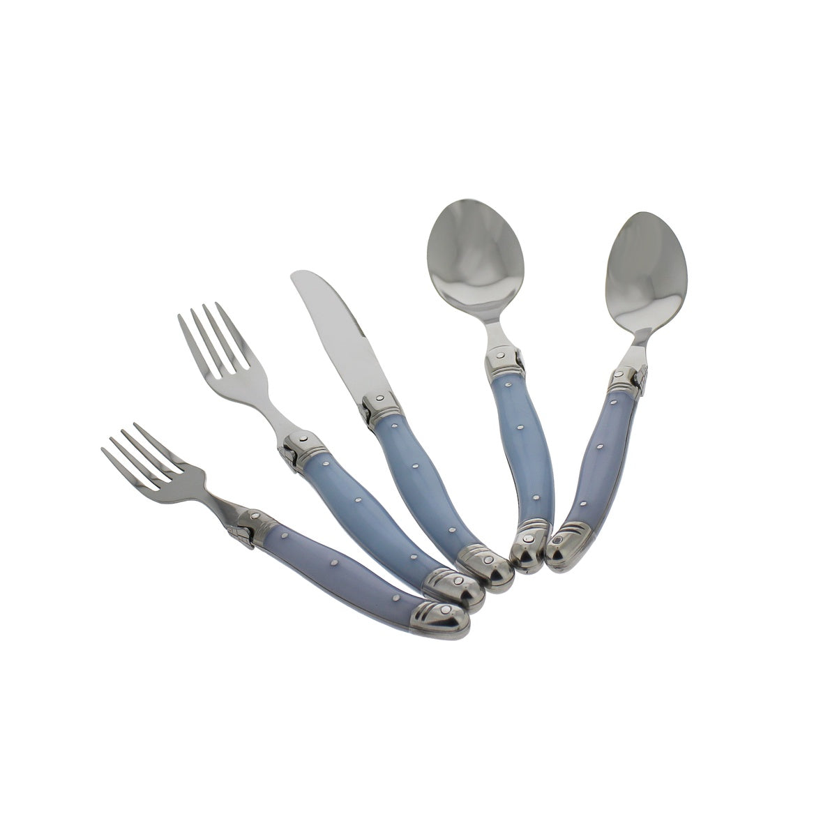  French Home Laguiole 20 Piece Stainless Steel Flatware Set, Service for 4, Ice Blue - Default Title - Bonton