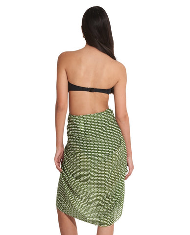 Tetris Cover Up Sarong Wrap Skirt
