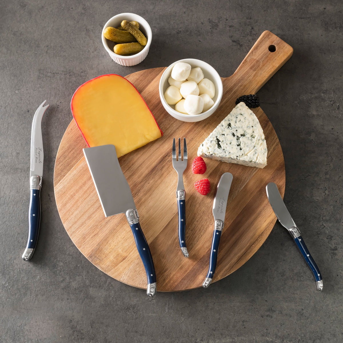  French Home French Home Laguiole Ultimate 11-Piece Charcuterie Set With Navy Handles - Default Title - Bonton