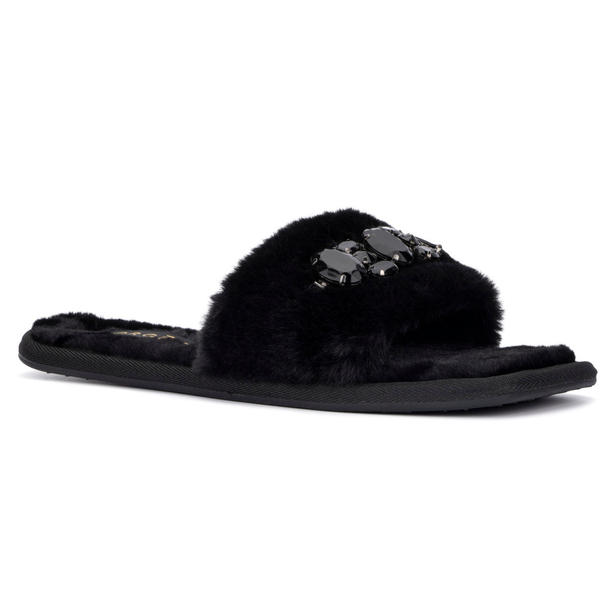  Torgeis Women's Isabella Furry Slides - Black - Bonton